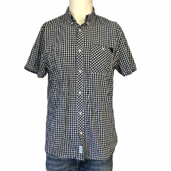 TwoThirds Checkered Button Down Shirt Large - Picture 1 of 2